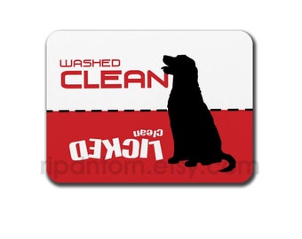 Clean Dirty Dishwasher Magnet, Dog Design - Washed Clean, Licked Clean - Clean Dirty Sign for dishwasher, Golden Retriever, Setter, Lab