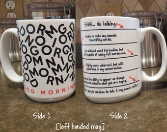 Funny Mug with Level Lines for Coffee Caffeine Addict - LARGE 15 oz., Left or Right Handed - I Need Coffee, Tea Gift friend, co-worker, boss