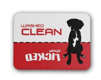 Clean Dirty Dishwasher Magnet, Dog Design - Washed Clean, Licked Clean - Clean Dirty Sign for dishwasher, Great Dane, Boxer, Labrador Puppy