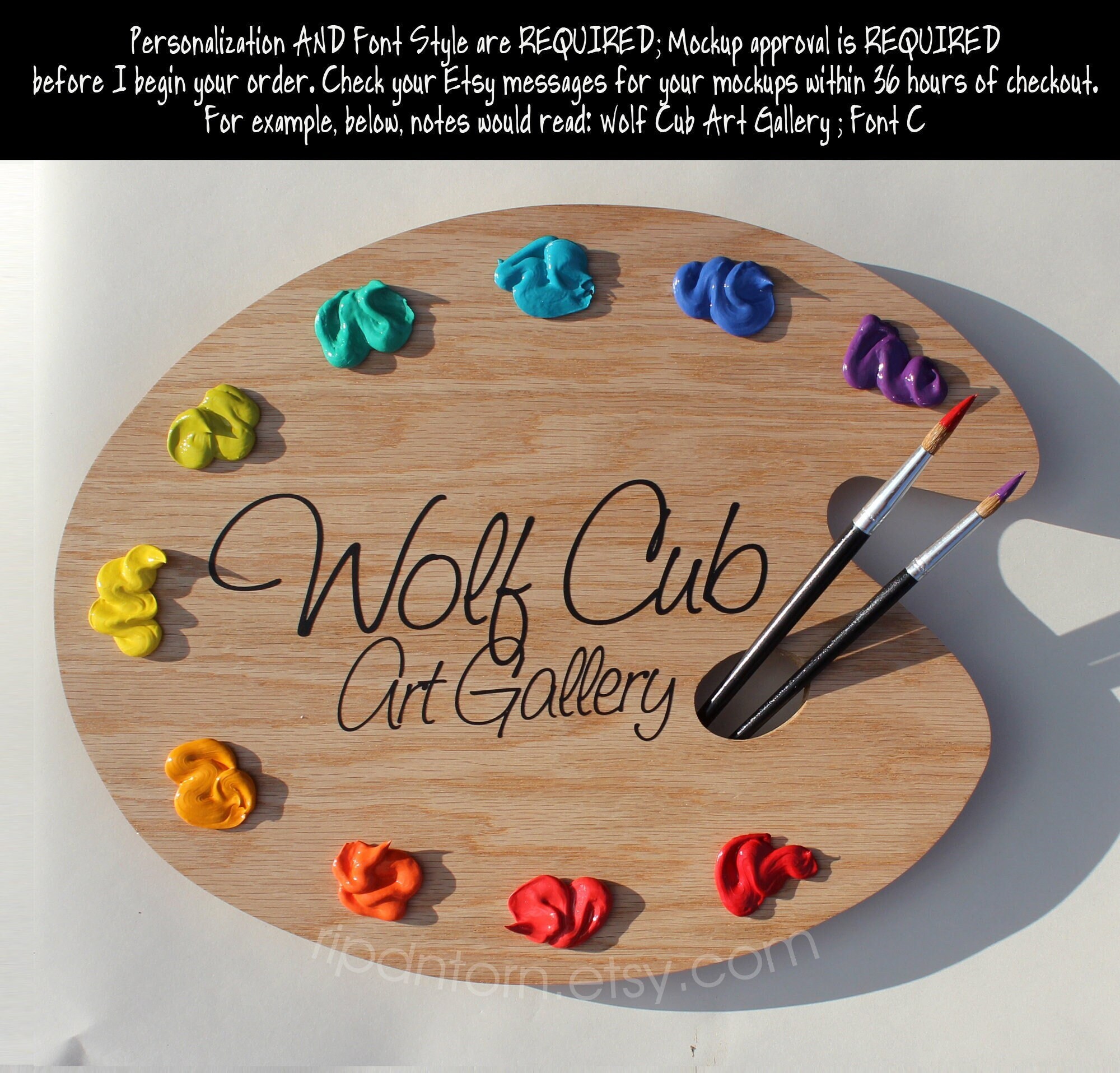 Personalized paint palette discount
