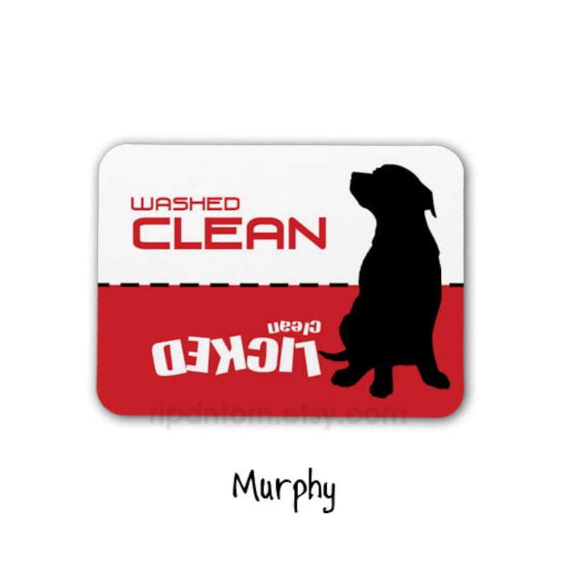 Clean Dirty Dishwasher Dog Design Washed Clean Etsy