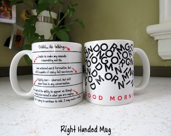 Funny Mug with Level Lines for Coffee Caffeine Addict - 11oz., Left or Right Handed - I Need Coffee Tea Wine Gift for friend co-worker boss