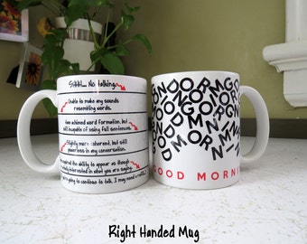 Funny Mug with Level Lines for Coffee Caffeine Addict - 11oz., Left or Right Handed - I Need Coffee Tea Wine Gift for friend co-worker boss