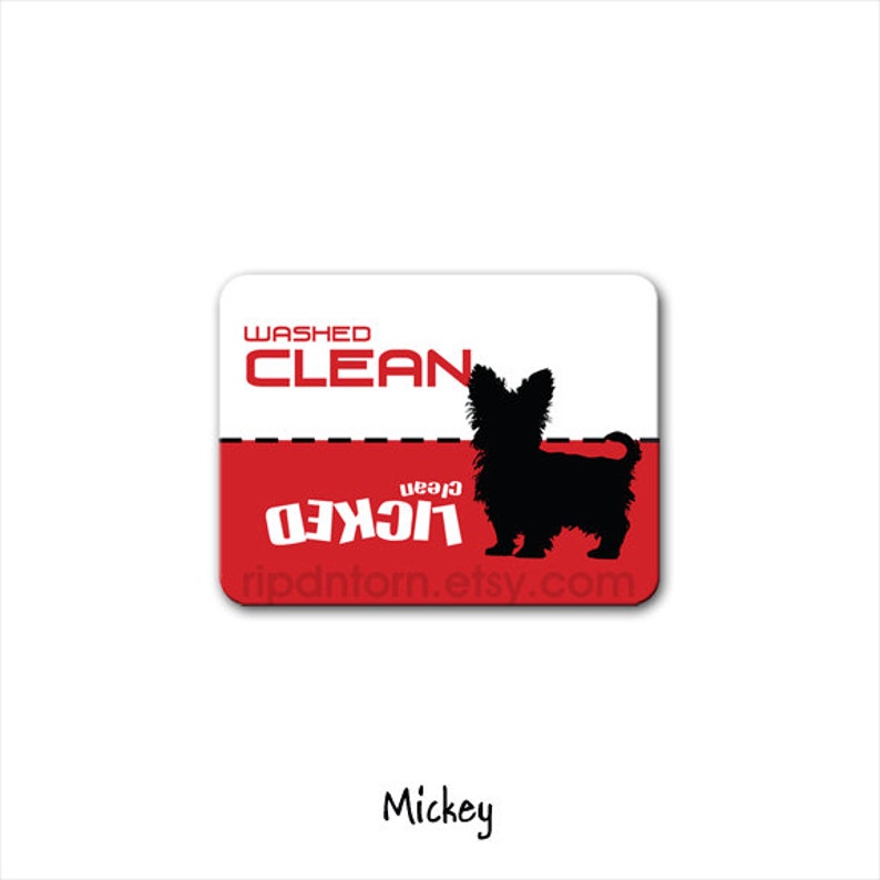 Clean Dirty Dishwasher Dog Design Washed Clean Etsy
