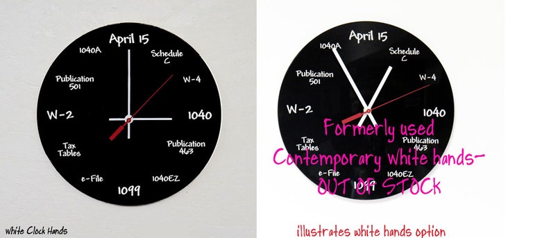 Tax Accountant Chalkboard Clock High Quality, Acrylic, 10.75 inch diameter Clock Gift for Accounting Student, Teacher, Employee image 2