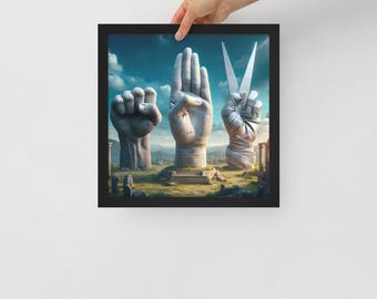 Framed Poster -  Rock Paper Scissors - Impossible Games