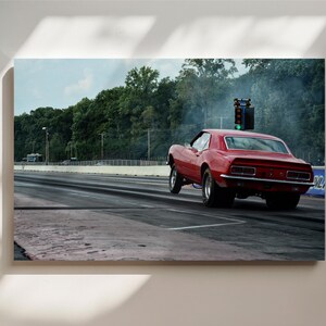 Old School Chevrolet Camaro Canvas Art | Classic Muscle Car Wall Decor | Vintage Automotive Print