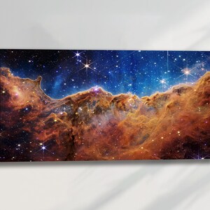 Atemberaubende Nebel Leinwand Kunst | Deep Space Galaxy Wanddekoration für Zuhause oder Büro | Kosmische Astronomie-Druck