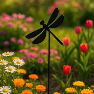 Metal Decorative Dragonfly Garden Stake