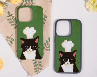 Cat Wearing Chef's Hat Phone Case For iPhone 17 16 Pro Max,iPhone 17 16 15 14 13 12 11,16e,XR XS,17 Air,iPhone Plus Mini,Custom Name