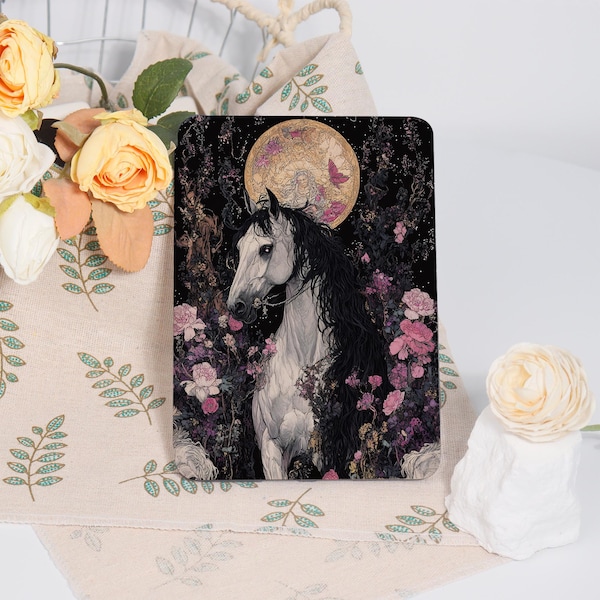Funda Cool Horse para Kindle 11/12, Paperwhite 10/11/12 KPW6 Colorsoft Basic 2024, funda Kindle personalizada de 6/6,8/7 pulgadas con correa