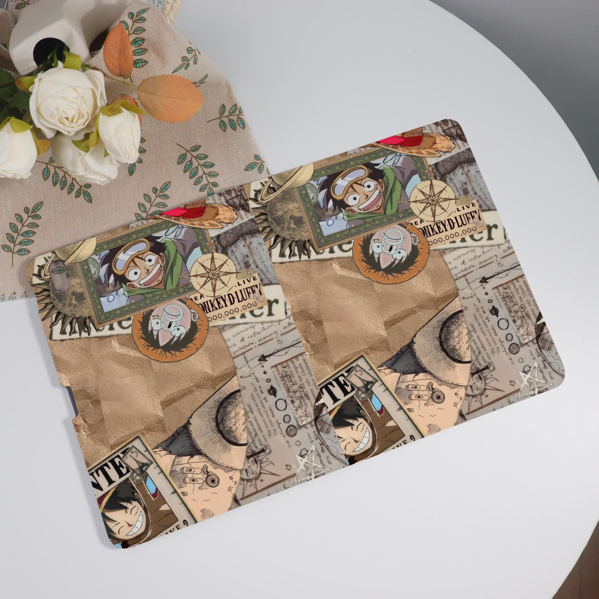 Luffy One Piece iPad Case for iPad 7/8/9, 2026 Air 7/6/5, Mini 6/7