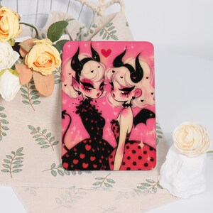 Twin Witches Kindle Case For Kindle Paperwhite 10/11/12th KPW6 Colorsoft Basic 2024, 6/6.8/7 inch Personalized Kindle cover