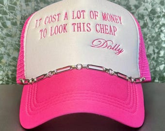 Dolly Embroidered Trucker Hat, A Lot of Money to Look This Cheap, Country Music, Boho Western Cap, Gift