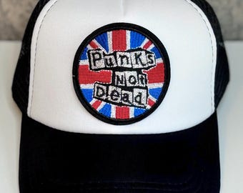 Punks Not Dead Patch Hat | Trucker | Pick Hat Color | Rock | Band
