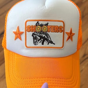 Shooters Hunting Owl Funny Patch Trucker Hat, Snapback Mesh Cap, Country Western Dad Hat Gift for Him