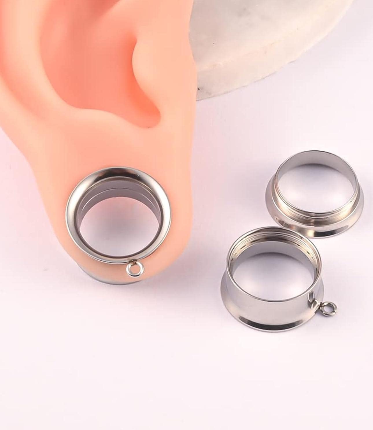 Black Ouija Board Ear Tunnels/Plugs - Stainless Steel Gothic Gauges (TU134) 3 thumbnail image