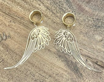 Angel Wings Ear Tunnels | Gauges | Cosplay | Renaissance | Metal