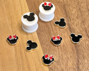 Mouse Ears Ear Plugs | Gauges | Cosplay | Goth | Punk | Bow | Character