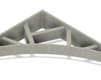 STL File for 3D Printing Shelf Bracket DIY Easy Assembling House Decor Minimalist Home Accessory.