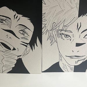 Anime-anime poster-JJK posters-Itadori-Sukuna-GojoXSukuna-Yuta