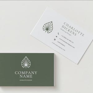 Minimalistisch Visitekaartje Template | Aanpasbaar Visitekaartje Ontwerp | Modern Logo | Professionele Branding voor Kleine Bedrijven