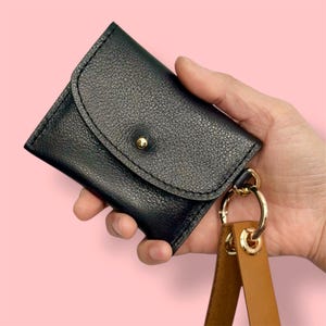 Leder Geldbörse Schlüsselanhänger, Wristlet Wallet für Schlüssel, Schlüsselanhänger Kartentasche