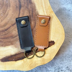 Leather Hidden Wallet, Custom Name, Case Keychain, Keychain, Accessory, Gift