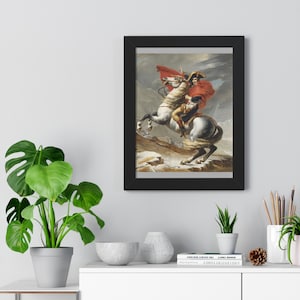 Napoleon Crossing the Alps  Framed Art Print by Jacques-Louis David 1801
