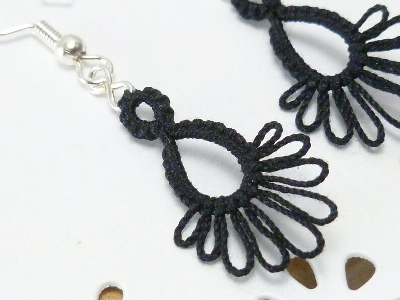 Shuttletatted Lace Earrings in Many Color Choices Frilly Etsy