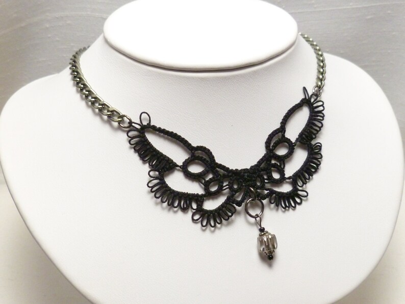 Shuttle Tatted Lace Wings Pendant valor Necklace Handmade Etsy