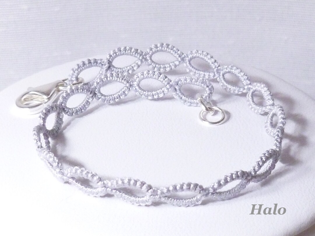 Tatting Simple Lace Jewelry Custom Bracelet halo in Custom Color Many