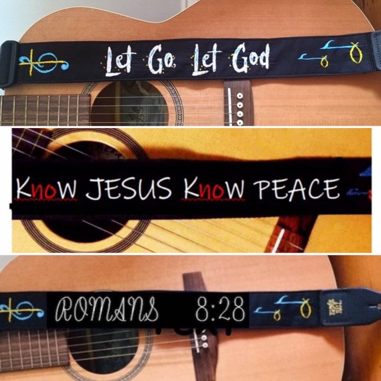 Custom Christian Guitar Strap/ Personalized and Hand Etsy