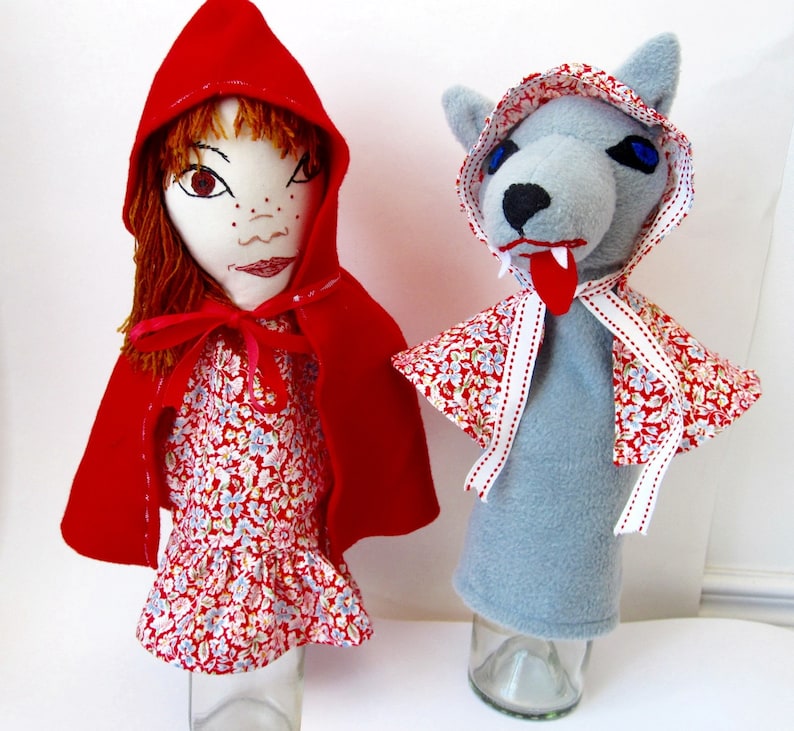 Little Red Riding Hood Hand Puppet Custom Made Little Girl in Etsy