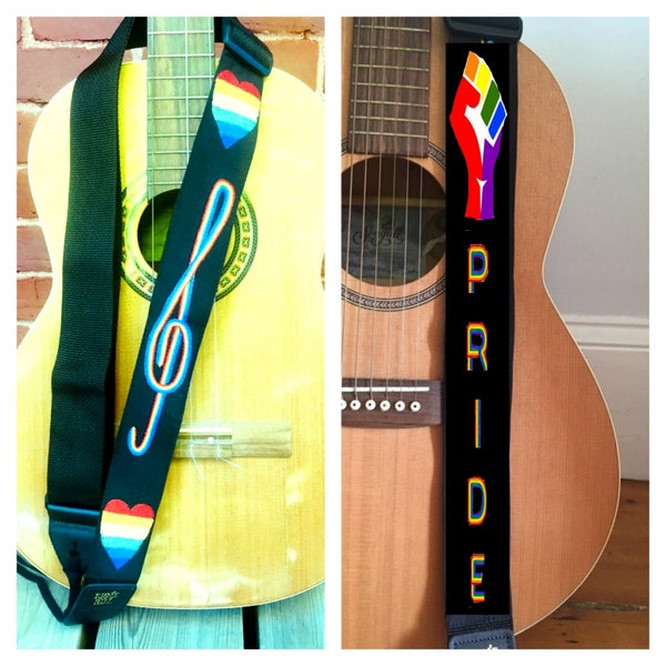 Pride Guitar Strap Etsy Canada