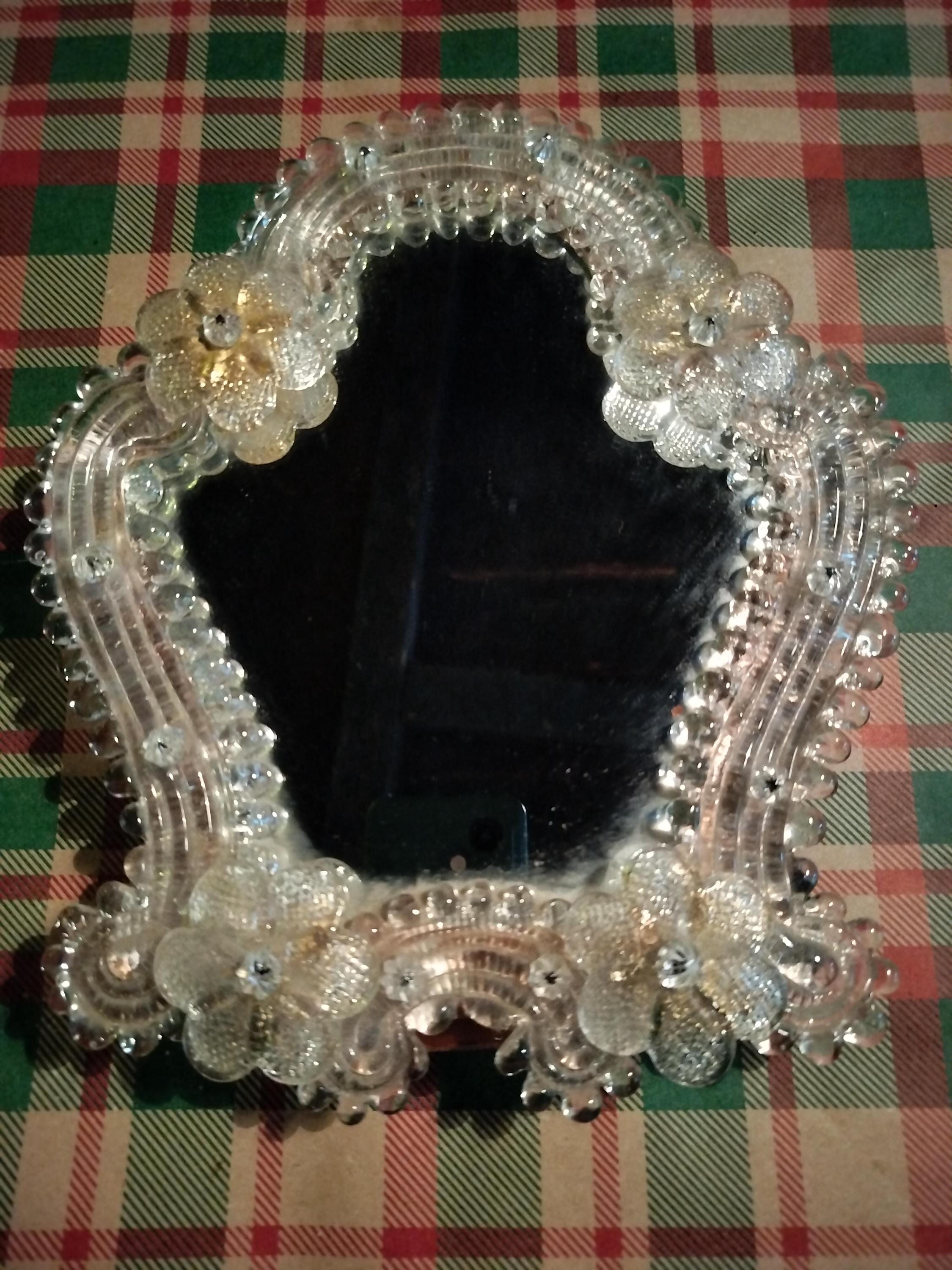 quot;Mirella" miroir vénitien en verre de Murano