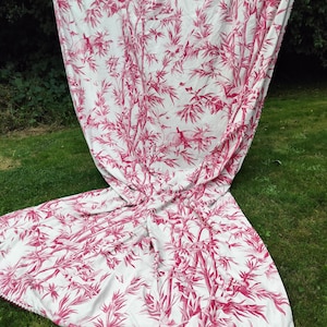 Antique French Fabric Curtain Panel or Bedspread c1930s 280cms x 200cms