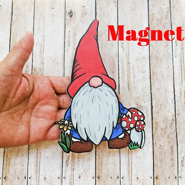 Garden gnome Magnet Fridge Refrigeretor Colorful Kitchen Decor offce decor Green