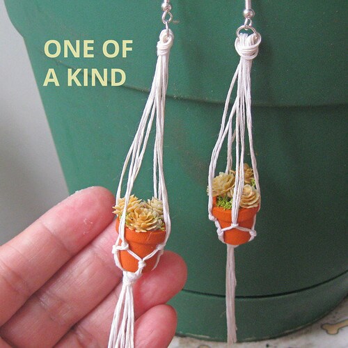 Hanging Plant Earrings Etsy