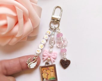 Candy Candy & Anthony KeyChain Bag Charm, Anime Manga 90s Retro Purse Accessory, Japanese girl, Candy Candy lover, Fan, gift for my mom