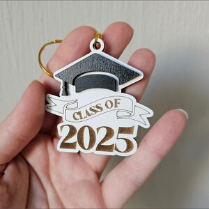 Graduation Keychain SVG Laser Cut File 2025 | Grad Cap Keychain ...