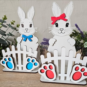 Panier lapin de Pâques Svg, fichier Svg Glowforge cadeau de Pâques porte-oeufs de lapin de Pâques debout découpé au laser fichier Svg, oeuf de Pâques en espèces Svg