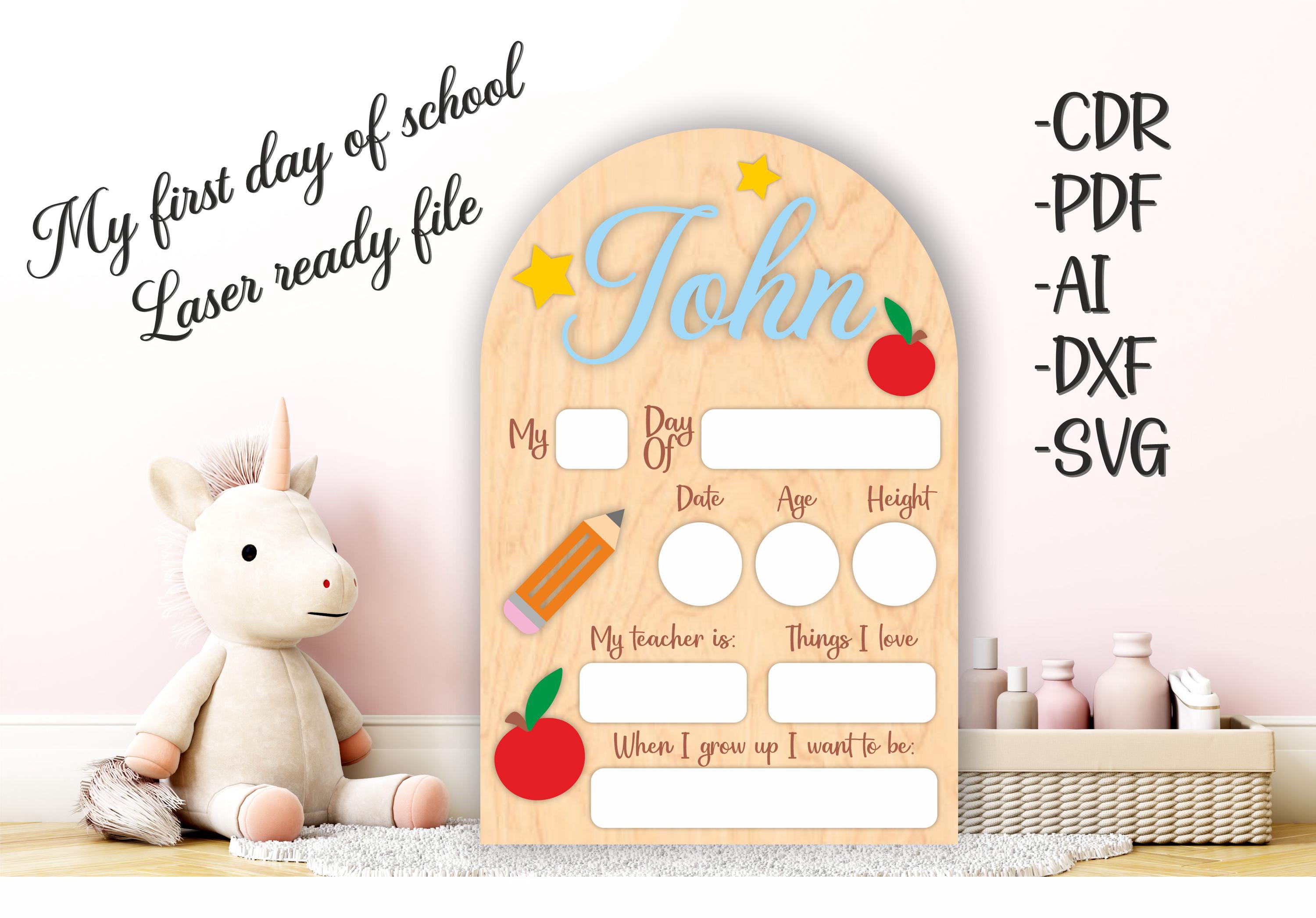 First Day of School Sign SVG, Cdr, School Board SVG, Back to School ...