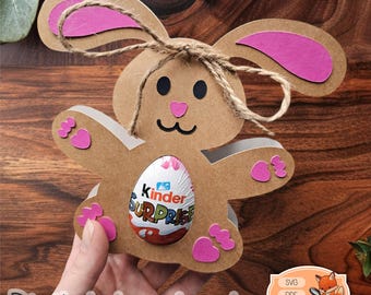 Cutting File – Bunny Egg Holder Gift Box | Easter Decor | Cricut, Silhouette | DIY Chocolate Egg Packaging Template