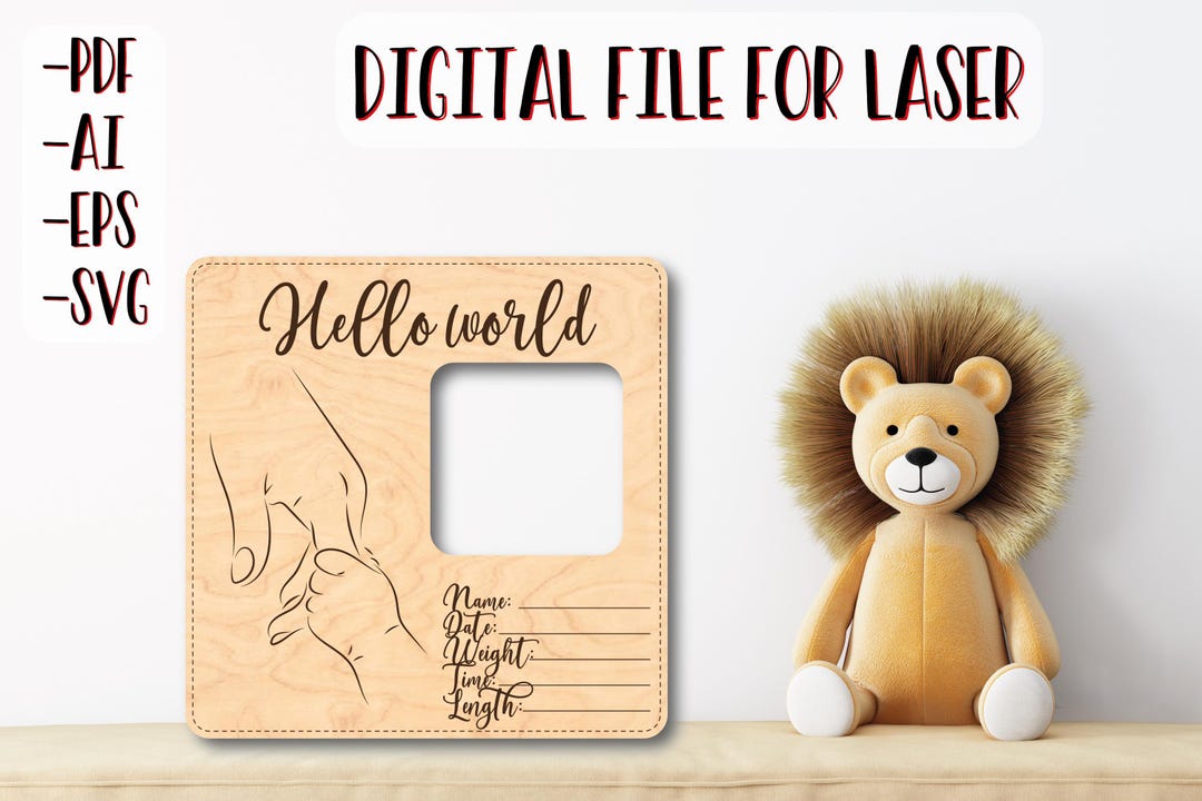 Baby Announcement | Instant Digital Download | Laser Ready Cut File ...