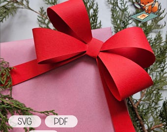 Digital Cutting File: Universal Bow for Gifts and Decorations Classic Bow Template SVG, Bow SVG, Bow Template, Hair Bow Template, Silhouette