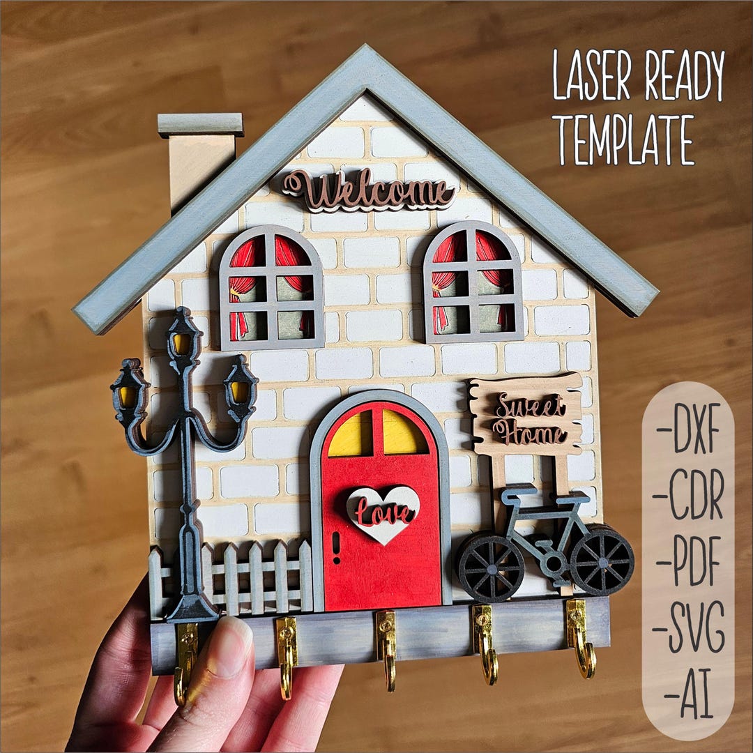 Custom Family Key Holders, Wall Keychain Laser Cut Key Holder File, Key ...