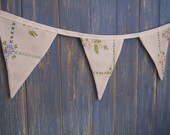Small Vintage Tablecloth Bunting