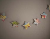 Vintage Paper Star Garlands