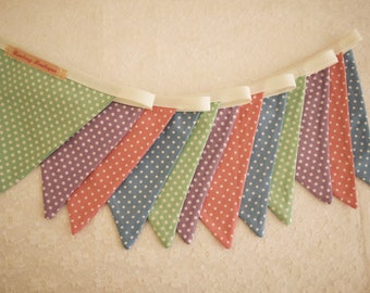 Pastel Spotty Party Bunting - 3m Long